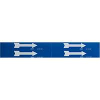 Marqueurs de tuyau avec fl&egrave;ches, Autocollant, 1-1/8" h x 7" la, Blanc/bleu EastCoast Offshore Supplies
