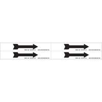Marqueur de tuyau  Arrow, Autocollant, 1-1/8" h x 7" la, Noir sur blanc EastCoast Offshore Supplies