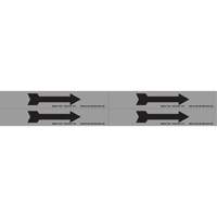 Marqueur de tuyau  Arrow, Autocollant, 1-1/8" h x 7" la, Noir sur aluminium EastCoast Offshore Supplies