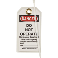 Lockout Tags, Plastic, 3" W x 5-1/2" H, English EastCoast Offshore Supplies