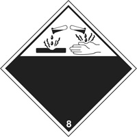 Plaque-&eacute;tiquette TMD mati&egrave;res corrisives, Plastique EastCoast Offshore Supplies