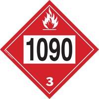 1090 Acetone Flammable Liquid TDG Placard, Plastic EastCoast Offshore Supplies