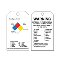 Self-Laminating Right-To-Know Tags, Polyester, 3" W x 5-3/4" H, English EastCoast Offshore Supplies