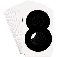 Quick-Align&reg; Individual Gothic Number and Letter Labels, 8, 4" H, Black EastCoast Offshore Supplies