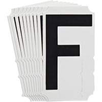 Quick-Align&reg; Individual Gothic Number and Letter Labels, F, 4" H, Black EastCoast Offshore Supplies