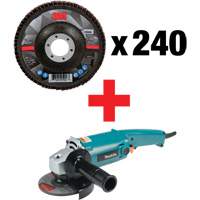 769F Flap Disc & Angle Grinder Kit, 4-1/2" x 7/8", Type 29, 40+ Grit, Ceramic EastCoast Offshore Supplies