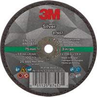 Silver Cut-Off Wheel, 3" x 0.04", 1/4"-28 Arbor, Type 1, Ceramic, 25645 RPM EastCoast Offshore Supplies