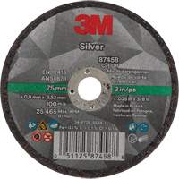 Meule &agrave; tronçonner Silver, 3" x 0,04", Arbre de 3/8"-24, Type 1, C&eacute;ramique, 25645 Tr/min EastCoast Offshore Supplies