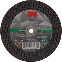 Silver Cut-Off Wheel, 4" x 0.04", 1/4"-28 Arbor, Type 1, Ceramic, 19100 RPM EastCoast Offshore Supplies