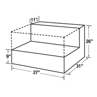 Steel Fuel Transfer Tank, Steel, 48 gal. Capacity, White EastCoast Offshore Supplies