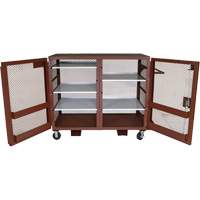Mobile Mesh Cabinet, Steel, 49 Cubic Feet, Red EastCoast Offshore Supplies