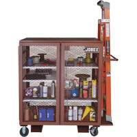 Mobile Mesh Cabinet, Steel, 37 Cubic Feet, Red EastCoast Offshore Supplies