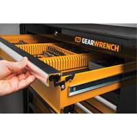 Chariot &agrave; outils &eacute;lectrique, 11 tiroirs, 42-1/2" la x 24-7/16" p x 41" h, Noir/Orange EastCoast Offshore Supplies