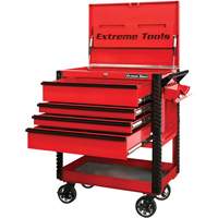 EX Deluxe Series Tool Cart, 4 Drawers, 22-7/8" L x 33" W x 44-1/4" H, Red EastCoast Offshore Supplies