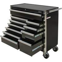 Industrial Tool Cart, 11 Drawers, 41" W x 18-3/4" D x 39-1/3" H, Black EastCoast Offshore Supplies