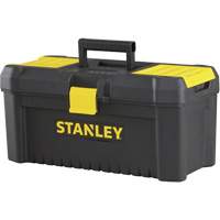 Essential&reg; Tool Box with Tray, 16" W x 8" D x 7-3/10" H, Black/Yellow EastCoast Offshore Supplies
