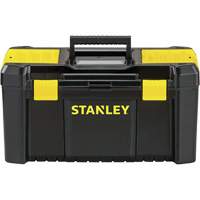Essential&reg; Tool Box with Tray, 19" W x 9-7/8" D x 9-3/4" H, Black/Yellow EastCoast Offshore Supplies