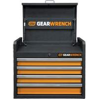 GSX Series Tool Chest, 26" W, 4 Drawers, Black/Orange EastCoast Offshore Supplies