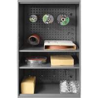 Armoire d'entreposage de produits abrasifs avec panneau perfor&eacute;, Acier, 19-7/8" x 14-1/4" x 32-3/4", Gris EastCoast Offshore Supplies