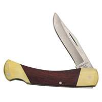 Couteau de sport avec poign&eacute;e incurv&eacute;e, 2-5/8" lame, lame en Acier inoxydable, poign&eacute;e en Bois EastCoast Offshore Supplies