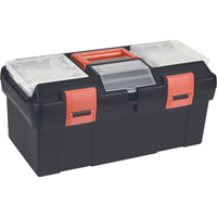 Plastic Tool Box, 17-1/2" W x 9-1/2" D x 8" H, Black EastCoast Offshore Supplies