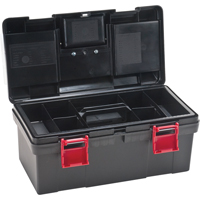 Plastic Tool Box, 17-1/2" W x 9-1/2" D x 8" H, Black EastCoast Offshore Supplies