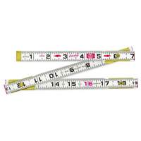 R&egrave;gle Red End, 2 m lo, Bois, Graduations de 1 mm EastCoast Offshore Supplies