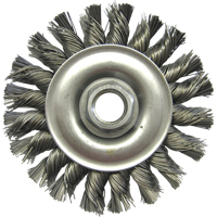 Wire Wheel Brushes, 4" Dia., 0.02" Fill, 5/8"-11 Arbor, Steel EastCoast Offshore Supplies