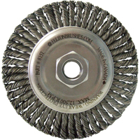 Wire Wheel Brushes, 5-7/8" Dia., 0.02" Fill, 5/8"-11 Arbor, Steel EastCoast Offshore Supplies