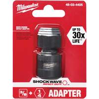 Adaptateur de douille carr&eacute;e &agrave; hexagonale pour tournevis &agrave; percussion Shockwave, Chocs, Prise 1/4", Douille 3/8", 1,875" lo EastCoast Offshore Supplies