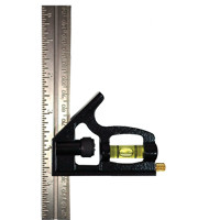 Johnson 406EM - Combination Square, 6" x 1" L, 1/32" Graduations, Steel, Plain EastCoast Offshore Supplies