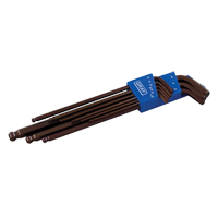 Extra Long Arm Ball Hex Key Set, 9 Pcs., Metric EastCoast Offshore Supplies