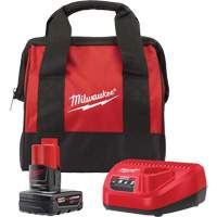 M12 Battery Pack & Charger Starter Kit, Lithium-Ion, 12 V, 4 A EastCoast Offshore Supplies