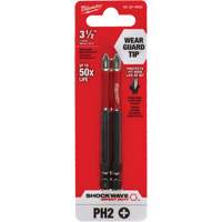 Embout de tournevis Shockwave Impact Duty, Phillips, Embout #2, Prise 1/4", Longueur 3-1/2" EastCoast Offshore Supplies