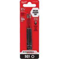 Embout de tournevis Shockwave Impact Duty, Carr&eacute;e, Embout #1, Prise 1/4", Longueur 3-1/2" EastCoast Offshore Supplies