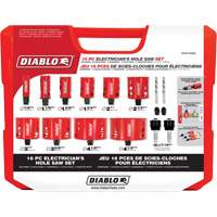 Ensemble de scie-cloche bim&eacute;tallique pour &eacute;lectricien, 16 morceaux EastCoast Offshore Supplies