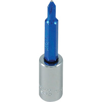 Douille tournevis &agrave; embout bleu, Phillips, #1, Prise 1/4" EastCoast Offshore Supplies