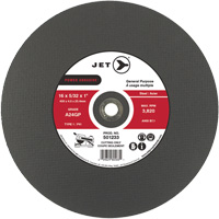 Meule &agrave; tronçonner Power Abrasive A24GP, 20" x 5/32", Arbre de 1", Type 1, 3000 Tr/min EastCoast Offshore Supplies