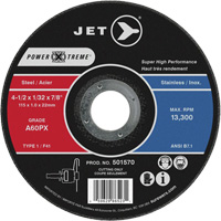 Meule &agrave; tronçonner Power-Xtreme A46PX, 4-1/2" x 1/16", Arbre de 7/8", Type 1, 13 300 Tr/min EastCoast Offshore Supplies