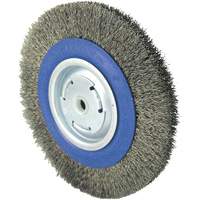 Crimped Wire Wheel Brushes, 8" Dia., 0.014" Fill, 1/2" - 5/8" - 2 Arbor EastCoast Offshore Supplies