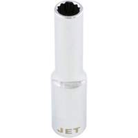 Chrome Socket, 8 mm, 1/4" Drive, 12 Points, Deep EastCoast Offshore Supplies