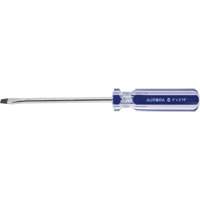 Blue Transparent Striped Slotted Screwdriver, 3/16" Tip, Round, Plastic Handle EastCoast Offshore Supplies