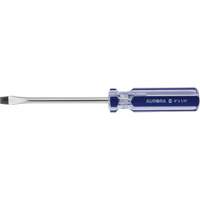 Blue Transparent Striped Slotted Screwdriver, 1/4" Tip, Round, Plastic Handle EastCoast Offshore Supplies