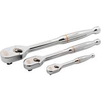 1/4", 3/8" & 1/2" Drive 120XP Full Polish Teardrop Ratchet Set EastCoast Offshore Supplies