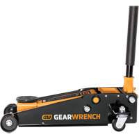 Heavy-Duty Floor Jack, 3 Ton(s) Capacity, 5-1/4" Lowered, 18-1/4" Raised, Manual Hydraulic EastCoast Offshore Supplies