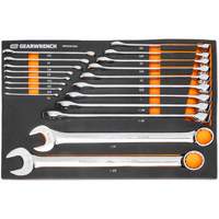 12-Point Long Pattern Combination SAE Wrench Set in Foam Storage Tray, Open-Ended, 19 Pieces, Imperial EastCoast Offshore Supplies