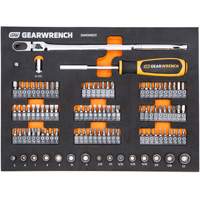 Jeu d'outils &agrave; t&ecirc;te &eacute;troite pour m&eacute;canicien dans un plateau de rangement en mousse EastCoast Offshore Supplies