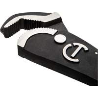 Self-Adjusting Dual Material Pipe Wrench, 1-1/2" Jaw Capacity, 12" Long, Black Oxide Finish, Cushion Handle EastCoast Offshore Supplies