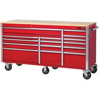 PRC7215 Pro Series Roller Cabinet, 15 Drawers, 72" W x 24" D x Red EastCoast Offshore Supplies