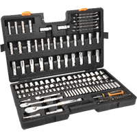Jeu d'outils manuels pour m&eacute;canicien 90T SAE/MM avec prises 1/4", 3/8” & 1/2" EastCoast Offshore Supplies